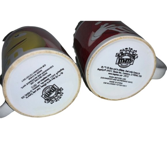 2 M&M Red & Yellow Coffee Mug Cup Collectible Character Mars  2015 - Picture 6 of 7